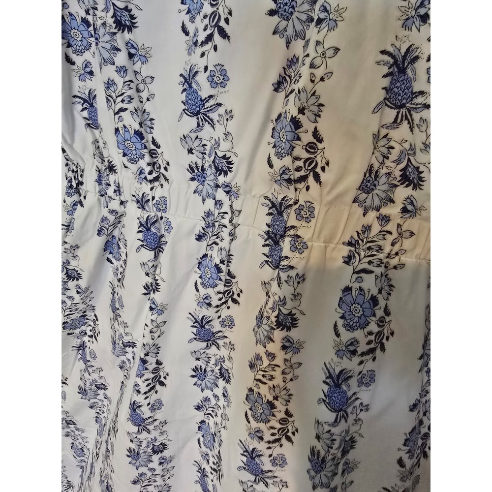 Vineyard Vines Bella Floral Poplin Ruffle Maxi Dress NWT White Blue XL - Picture 5 of 12